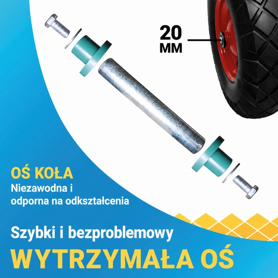 Černé kolo pro kolečko Plné Bezdušové zesílené PU 400-8 Bituxx M17203